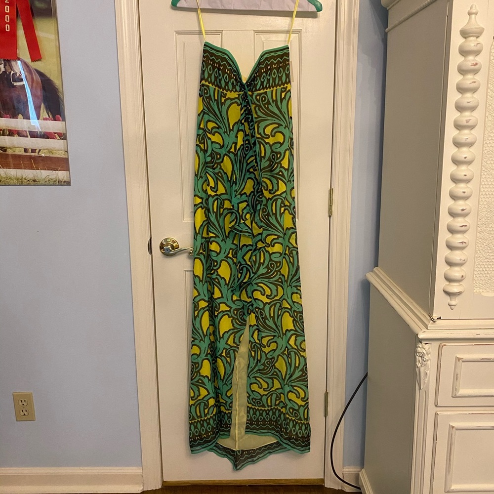 New Milly green and Yellow Maxi Dress